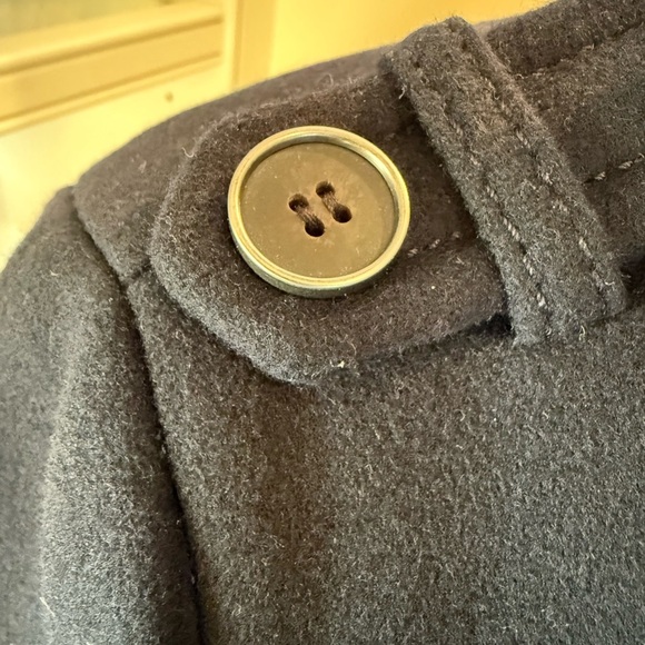 MACKAGE ELODIE MILITARY NAVY WOOL LONG COAT MEAGAN MARKLE SIZE L but fits Medium - Picture 6 of 16